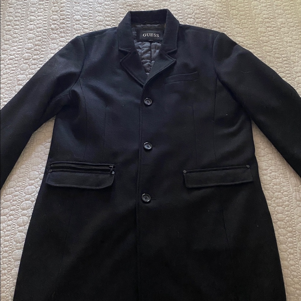 Men’s GUESS Wool-Blend Pea Coat